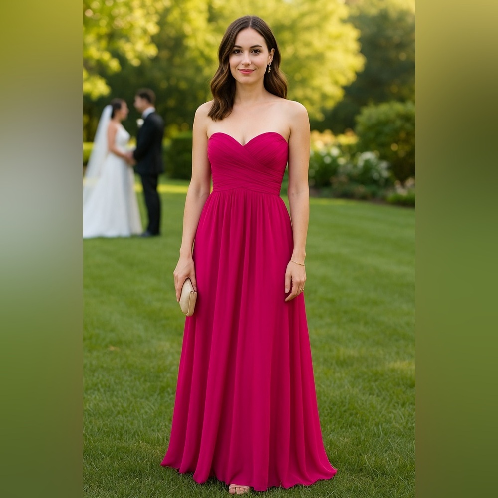 Vintage Cindy Chiffon‎ Sweetheart Neckline Gown Formal Evening Dress
